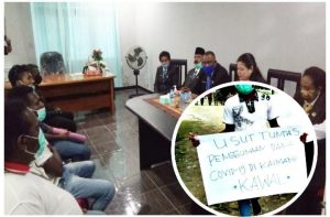Geruduk Kantor DPRD, Massa Ingatkan Keterbukaan Penggunaan Dana Covid-19 di Kaimana
